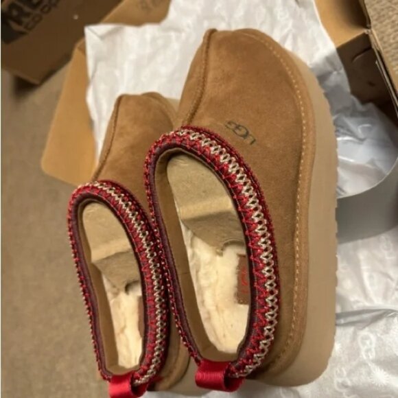 UGG Tazz Chestnut Platform Mule Clog Slipper - Picture 2 of 6